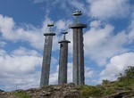 See Sverd i fjell (Swords in Rock), Hafrsfjord, Norway