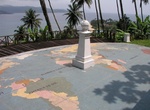 Stand on Marco do Equador, Ilhéu das Rolas, São Tomé and Príncipe