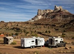 Camp at Temple Mountain Campground West, San Rafael Swell, Utah