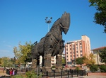 See Trojan Horse Statue at Morabbin Park, Çanakkale, Turkey