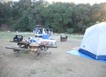 Camp at Malibu Creek State Park Campground, Malibu Creek State Park, California