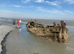 See Rainbow Beach Tugboat Shipwreck, Little St. Simons Island, Georgia
