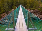 Cross Kootenai Falls Swinging Bridge, Montana