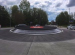 Drive around KUFA Kreisel (Lyss Turntable Roundabout), Lyss, Switzerland