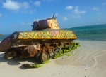 See Painted Tank at Flamenco Beach, Culebra Island, Puerto Rico