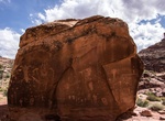 See Birthing Scene Petroglyph, Moab, Utah