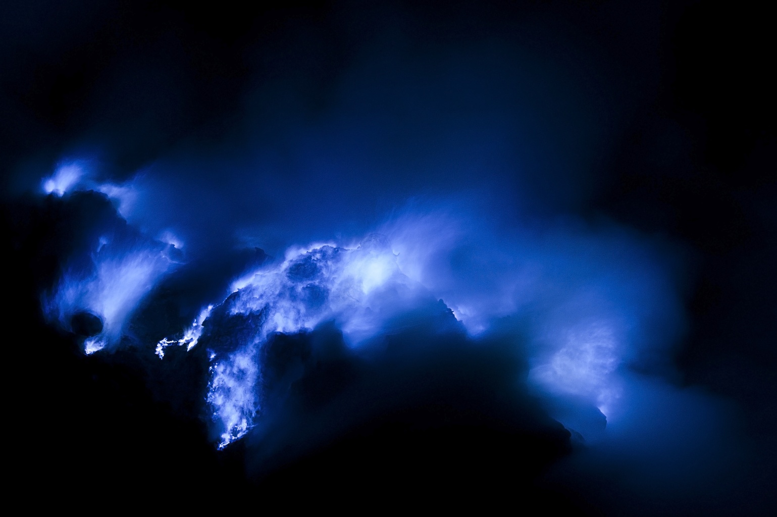 Api Biru (Blue Fire) at Kawah Ijen Volcano