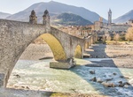 Cross Ponte Vecchio (Old Bridge), Bobbio, Italy