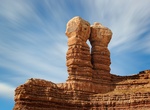 See Navajo Twin Rocks, Bluff, Utah