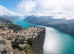 Stand on Pulpit Rock (Preikestolen), Norway