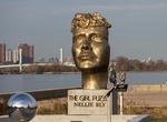 See The Girl Puzzle Monument Honoring Nellie Bly, Roosevelt Island, New York City