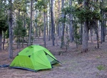 Camp at Hemlock Campground (Medicine Lake), Medicine Lake Volcano Area, California