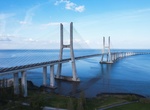 Cross Vasco da Gama Bridge, Lisbon, Portugal