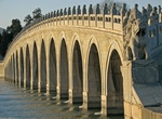 Cross Seventeen Arch Bridge to Nanhu Island, Beijing, China