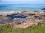 Swim in Treyarnon Bay Natural Lagoon, Cornwall, England
