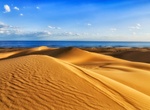 Sandboard Stockton Beach Sand Dunes, Newcastle, NSW, Australia