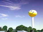 See Smiley Face Water Tower, Atlanta, Illinois
