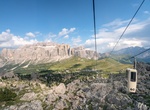 Ride Coffin Gondola at Forcella del Sassolungo, Dolomites, South Tyrol, Italy
