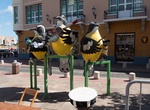 See Bananaquit Trio (Dove Statue), Willemstad, Curaçao