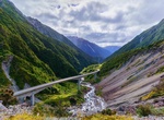 Cross Otira Viaduct Bridge, Great Alpine Highway, New Zealand