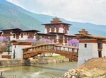 Cross Punakha Dzong Bridge, Punakha, Bhutan